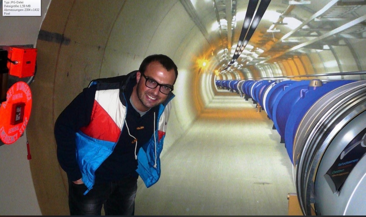 Michael Altendorf at CERN particle accelerator, Geneva