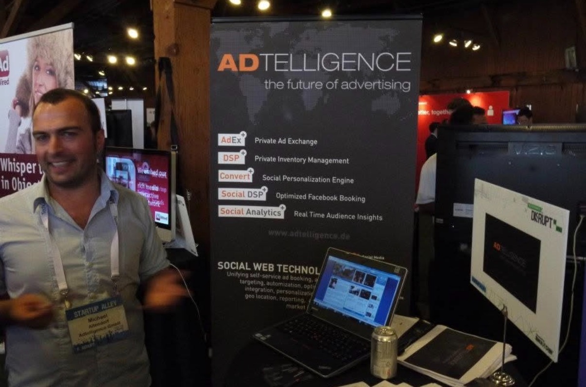 Michael Altendorf at TechCrunch Disrupt, Startup Alley with Adtelligence